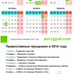 Православный календарь 2014 года